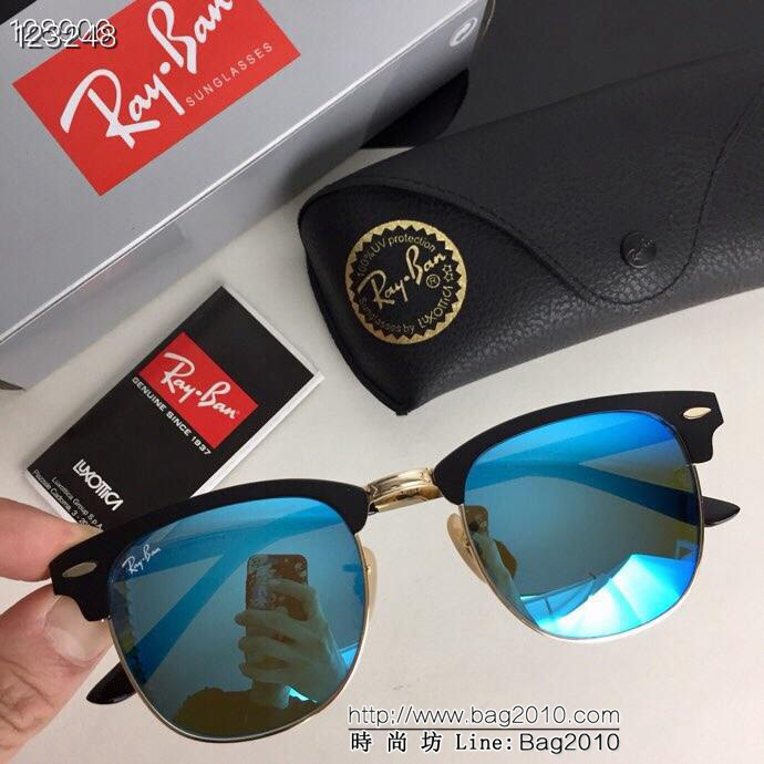 RAYBA* RB3716 金屬復古版 防爆玻璃鏡片 百搭潮框 太陽鏡 男女通用  lly1362